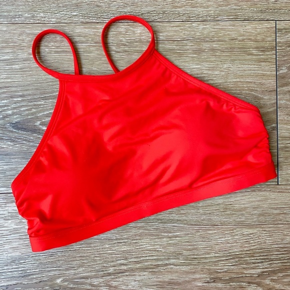 NWOT ATHLETA High Neck Bikini Top Orange Small - Picture 1 of 5